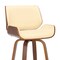 Armen Living Tyler 30" Bar Height Swivel Cream Faux Leather and Walnut Wood Bar Stool LCTYBACRWA30 - alternate 3